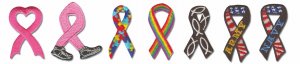 1 1/2 Embroidered Ribbon Appliques - Specialty