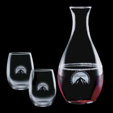 33 Oz. Riley Wine Carafe & 2 Stanford Wine Glasses