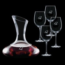 40 Oz. Edenvale Carafe with 4 Wine Glass