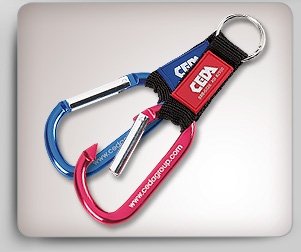 8 CM Carabiner w/ Web Strap and Key Ring