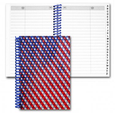 Address Book/ Lenticular USA Flag Flip Effect (Blank)