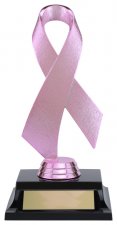 Awareness Ribbon Trophy, Pink, 6.75