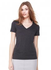 Bella+Canvas - 6035 - T-Shirt femmes en jersey à manches courtes et col en V profond  - 100% coton