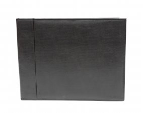 Black Leatherette Double Certificate/ Document Holder in Landscape Format