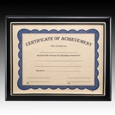Black Oakleigh Certificate Plaque