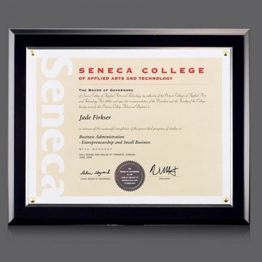 Black Walcourt Certificate Frame