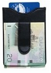 Bonded Leather Money Clip & Card Holder