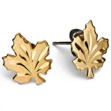 Brass Maple Leaf Earrings