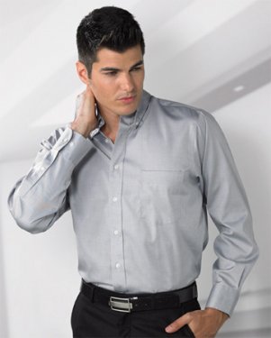 Calvin Klein 18CK029 - Men's Non Iron Dobby Dress Shirt - 100% coton