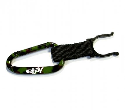 Camouflage Green Carabiner with Water Bottle Holder