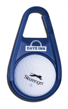 Carabiner Golf Ball Holder With Ball Marking Guide (3 3/4x2 1/8x3/4)