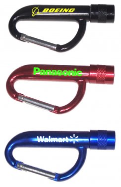 Carabiner with LED Flashlight