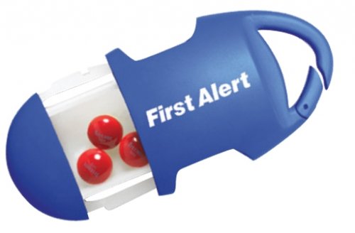 Child Deterrent Carabiner Pill Holder (2x3 1/2)