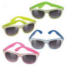 Clear Frame Sunglasses With Neon Frame