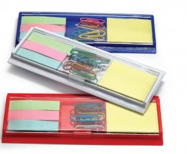 Combination Ruler w/ Sticky Notes/ Flags/ Paper Clip Tray