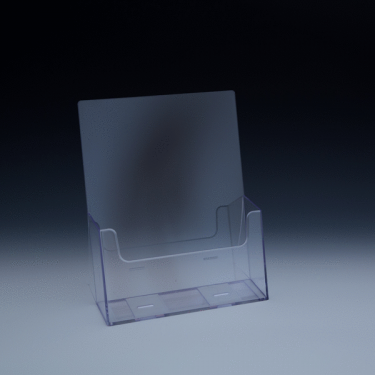 Counter Brochure Holder up to 8-1/2 width - high capacity - 1 pocket - 9,125 W x 5,5 D - Clear