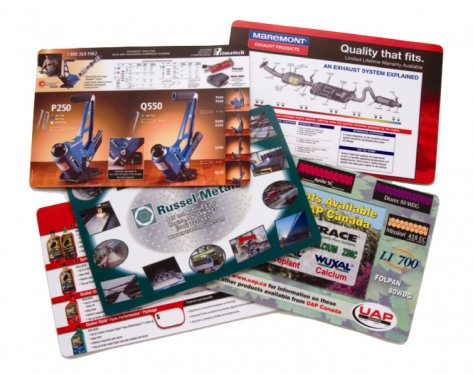 Counter Mats - 12 x 18 - Repositionable Backing  - 4 Color Process Printed - 4/0 - Coated - FSC Certified