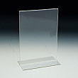 Counter Sign Holder - T-Style - 4 W x 6 H - Clear durable acrylic