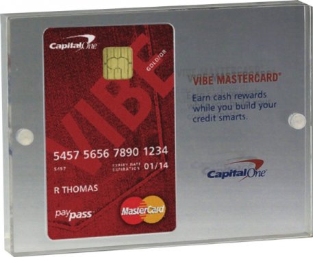 Credit Card Entrapment w/ Plastic or Metal Post Screw (3 3/4x 5x 3/4) (L
