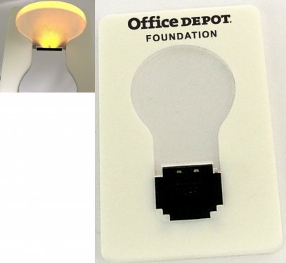 Credit Card Size LED Flashlight w/ Light Bulb