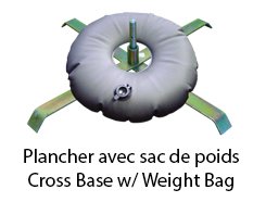 Cross Bass for floor w/ Weight Bag Flag Serie T-FLAG, F-FLAG, R-FLAG
