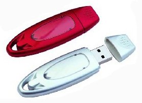 Custom Plastic Ellipse Oval USB Flash Drive W/ Flat Head Cap