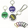 Deluxe Coaster Shape Round Flashlight with Super Bright LED & Carabiner
