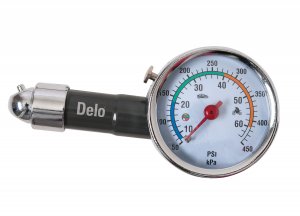 Deluxe Metal Dial Tire Gauge W/Travel Pouch