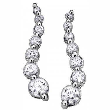 Diamond Drop Earrings in 14K White Gold (0.50 CT. T.W.)