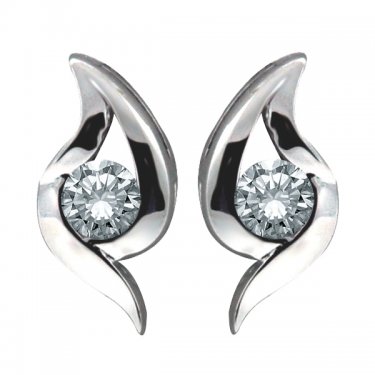 Diamond Stud Earrings in 10K White Gold (0.15 C...