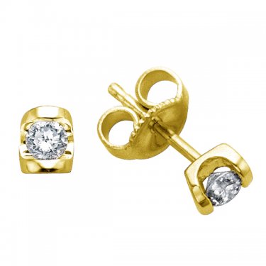 Diamond Stud Earrings in 14K Yellow Gold (0.15 CT. T.W.)