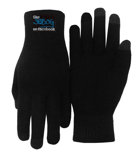 Embroidered 3 Finger Text-Touch Gloves