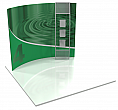 Formulate Horizontally Curved Backwalls Formulate HC4 112w x 92h - Included 2 Cases and 1 Stand-Off Literature Pockets