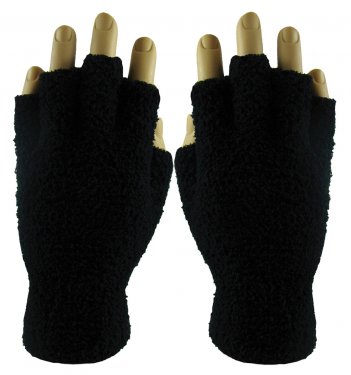 Fuzzy Fingerless Gloves (Blank)
