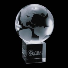 Globe on Cube - 6 x 4 x 4