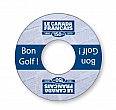 Golf Cup Advertising Ring - .020 white PVC plastic; Full Color Digital