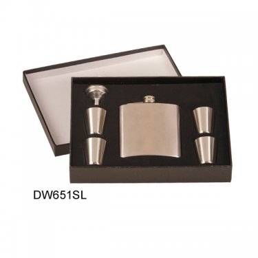 Laserable 6 oz Flask Gift Sets.