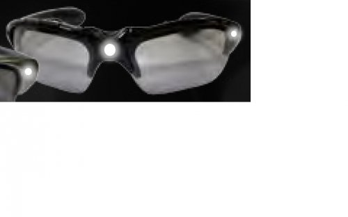 LED Mission Black Sunglasses