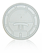 Lids for Paper Cups - 8oz white tear tab lid