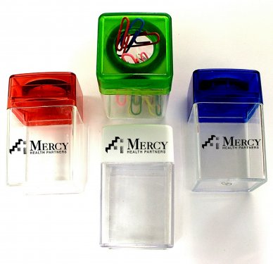 Magnetic Paper Clip Dispenser with Colorful Paper Clips