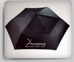 Manual Mini Umbrella w/ 6 LED Flashlight Integrated Handle