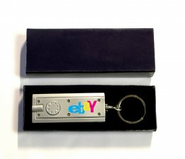 Mini Flash Light with Super Bright LED & Swivel Key Chain and Gift Case