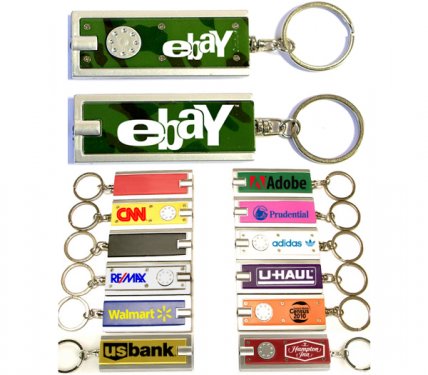 Mini Flash Light with Super Bright LED & Swivel Key Chain (Green Camouflage)