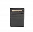 Money Clip Executive w/ 3 Cards & Magnetic Clip Italian Leather