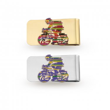 Money Clip with Imported Soft Enamel Lapel Pin (Up to 1 1/4)