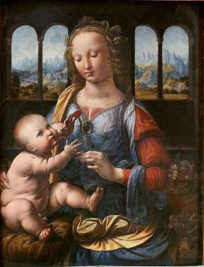 Madonne Ã  l'enfant par Leonardo da Vinci - 901137584