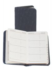 Ostrich Calfskin Leather Personal Telephone / Address Book