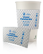 Paper Cup Sleeves/Insulators - white dimpled cup sleeve