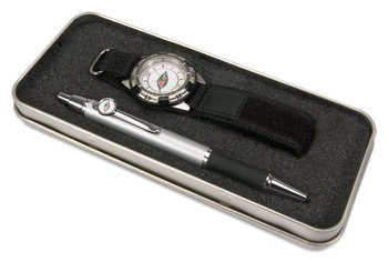 Pen and Watch Set - Full color insert and tin box