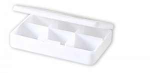 Pill box, 6 compartments
